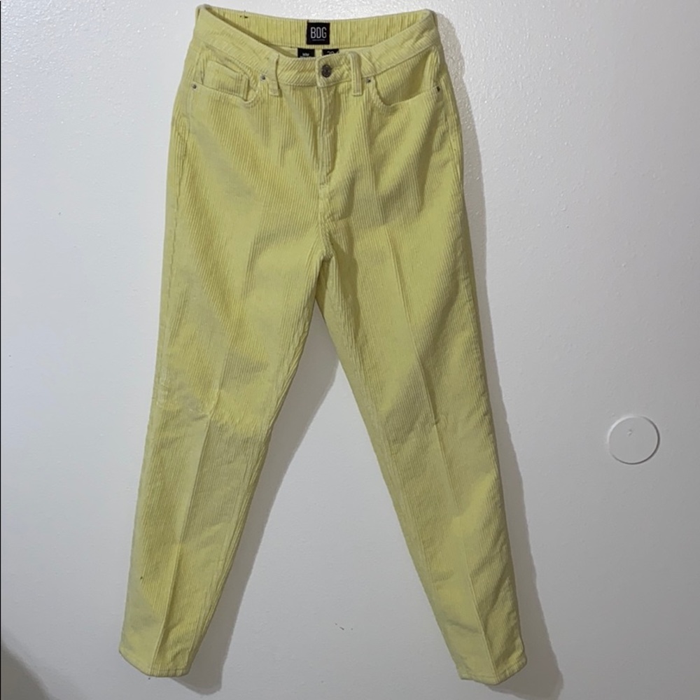Yellow corduroy Mom jeans